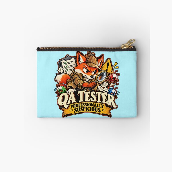 Item preview, QA Tester Professionally Suspicious - Funny Fox Detective designed and sold by Ink and Wink.