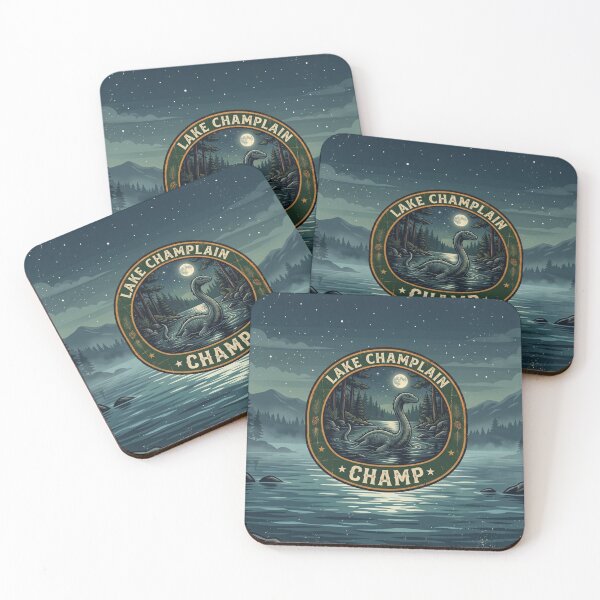 Item preview, Champ of Lake Champlain - Retro Water Cryptid Vintage Badge designed and sold by ElNiro.