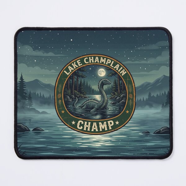 Item preview, Champ of Lake Champlain - Retro Water Cryptid Vintage Badge designed and sold by ElNiro.