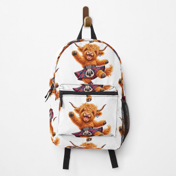 Item preview, Cute Dancing Highland Cow in Tartan Kilt | Scottish Highland Coo designed and sold by MaedK.
