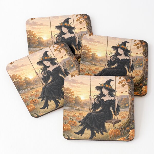 Item preview, The Witch Swinging on a Swing at Sunset. designed and sold by DibujandoPorfa.