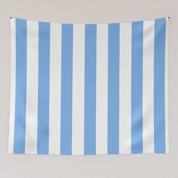 Item preview, Sky blue and white vertical stripes pattern designed and sold by RishabhArts1.