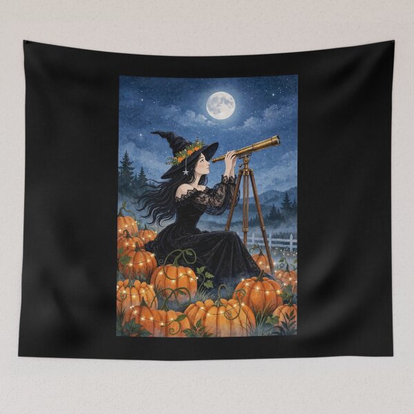Item preview, The Witch Gazing at the Stars. designed and sold by DibujandoPorfa.