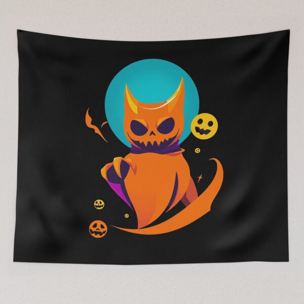 Item preview, Spooky Halloween Cat Monster Full Moon designed and sold by ERODED SELF.