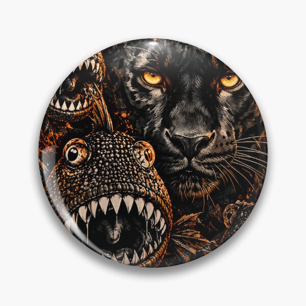 Item preview, Black Panther Piranha Halloween – Scary Hybrid Monster Horror T-Shirt Design designed and sold by cabevo.