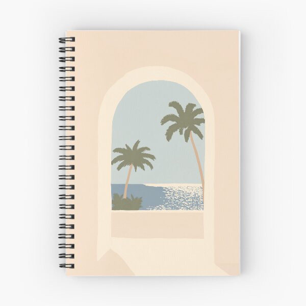 Item preview, Arched Window – Minimal Palm Tree Ocean View designed and sold by Studio Remier.