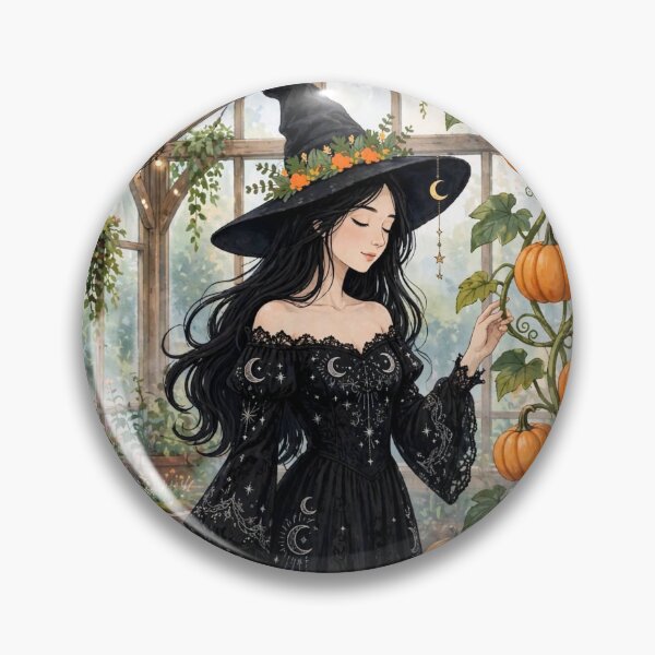 Item preview, The Witch in Her Magical Greenhouse. designed and sold by DibujandoPorfa.