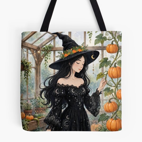 Item preview, The Witch in Her Magical Greenhouse. designed and sold by DibujandoPorfa.