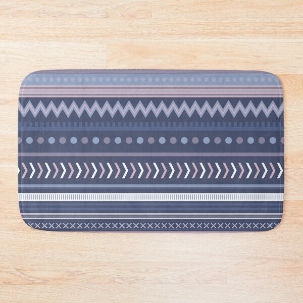 Item preview, Modern Tribal Geometric Pattern in Navy, Blue and White designed and sold by Kelly Dietrich Mandalas & Colorful Patterns.