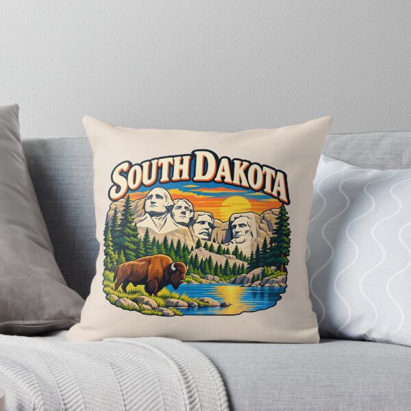 Item preview, South Dakota, Mount Rushmore & Bison designed and sold by Myra365Art.