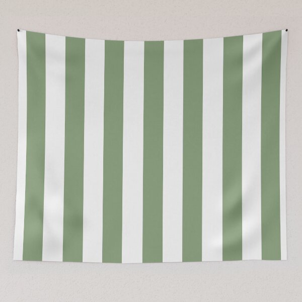 Item preview, Olive green and white vertical stripes pattern designed and sold by RishabhArts1.
