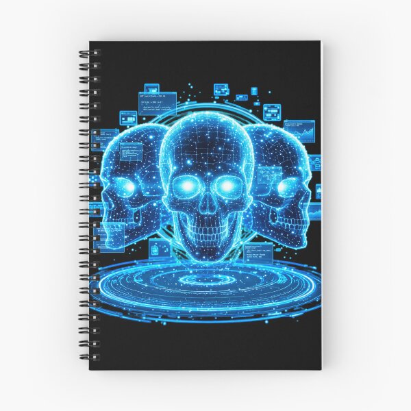 Item preview, Cyberpunk Holographic Skull - Digital Hacker Edition designed and sold by InkShiftLabs.