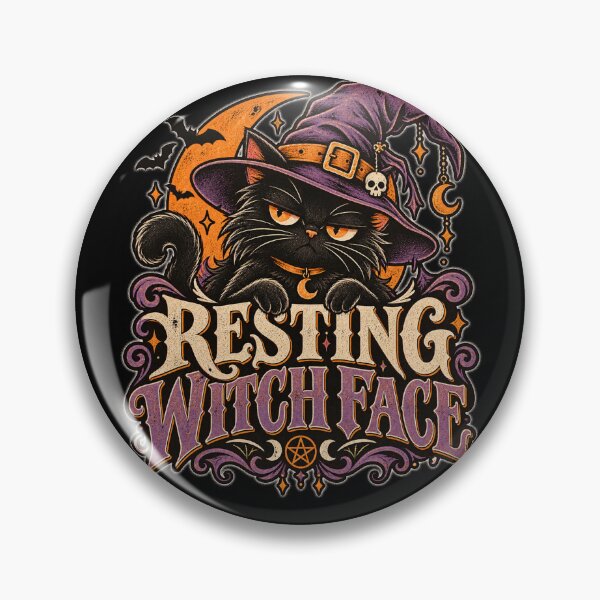 Item preview, Resting Witch Face Vintage Black Cat designed and sold by THAT-ONE-TEE.