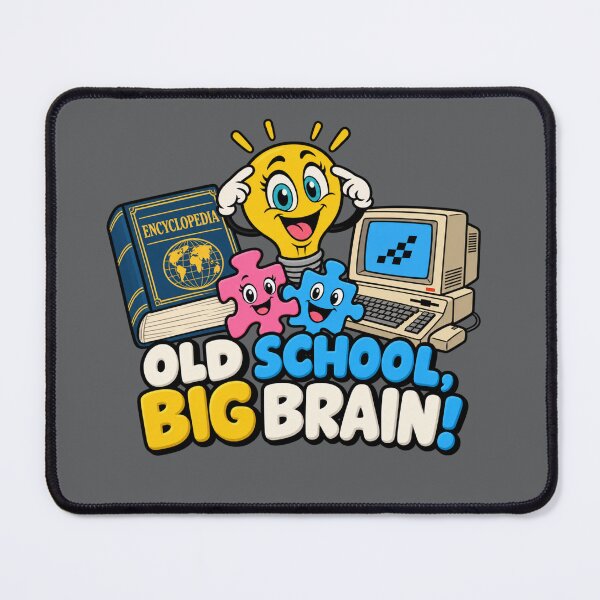 Item preview, Old School, Big Brain! Retro Geek designed and sold by Aimetoi.