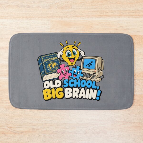 Item preview, Old School, Big Brain! Retro Geek designed and sold by Aimetoi.