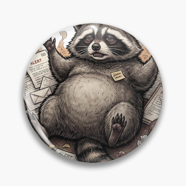 Item preview, Funny Raccoon Burnout Proudly Doing My Best Everything In Flames designed and sold by CoolCrazyChaos.