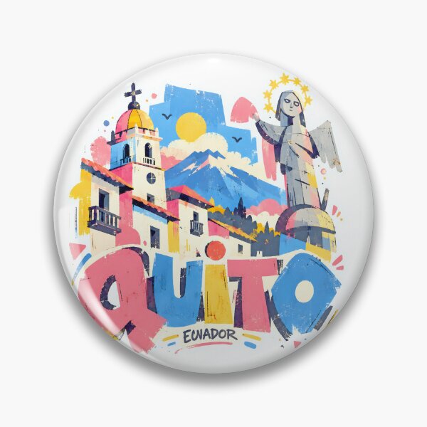 Item preview, Quito Ecuador Colorful Andean Cityscape designed and sold by EdwinkOne.