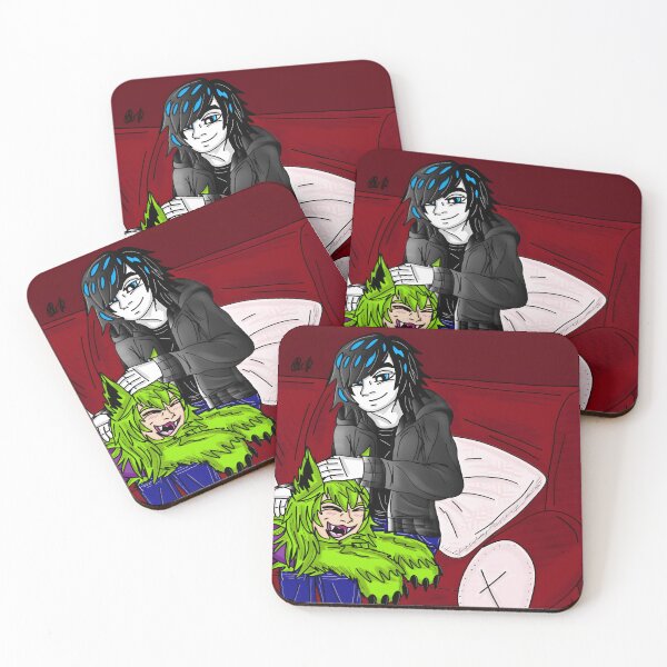 Item preview, Anime Style Character Comforting Creature with Green Furry Features designed and sold by fibiiistd.