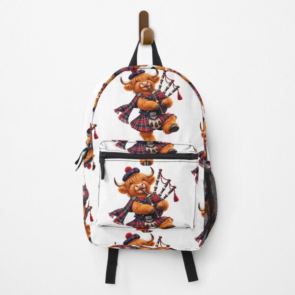 Item preview, Cute Highland Cow Playing Bagpipes | Scottish Highland Coo designed and sold by MaedK.