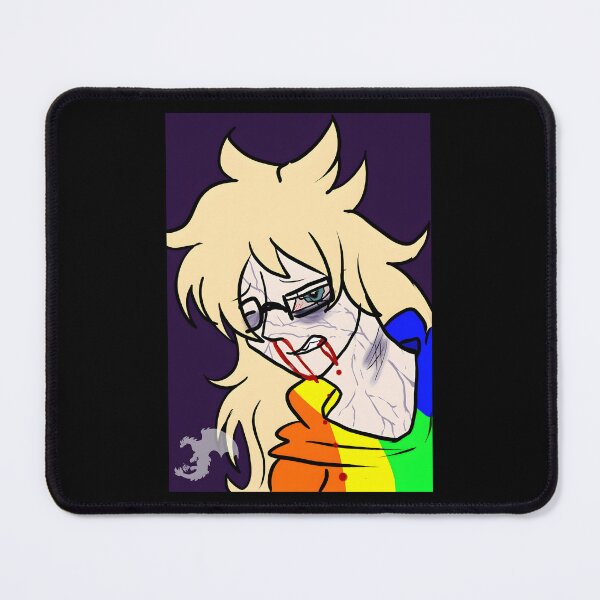 Item preview, Bleeding Character with Glasses and Rainbow Hoodie Illustration designed and sold by fibiiistd.