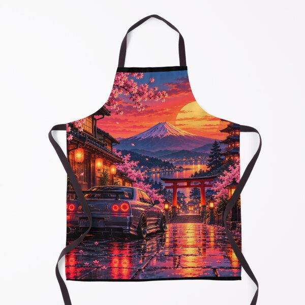 Item preview, Japanese Skyline sports car at a retro sunset designed and sold by Playful-Monster.