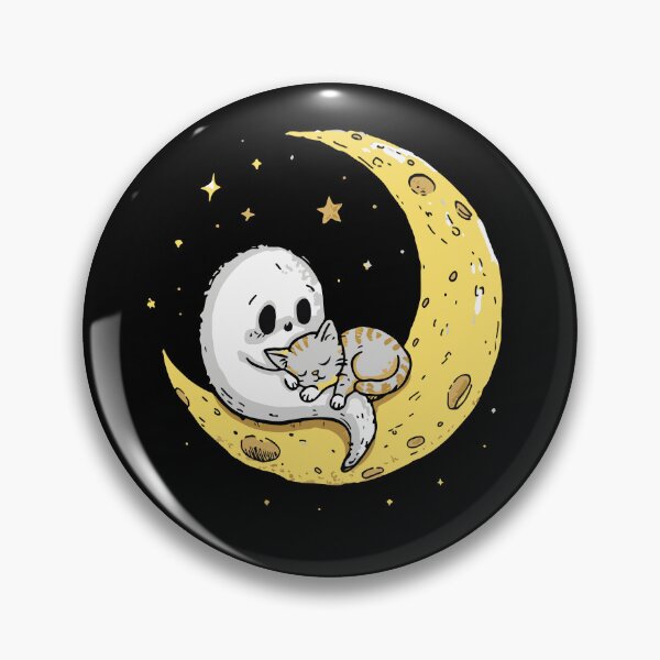 Item preview, ghost on moon designed and sold by After De Moment.