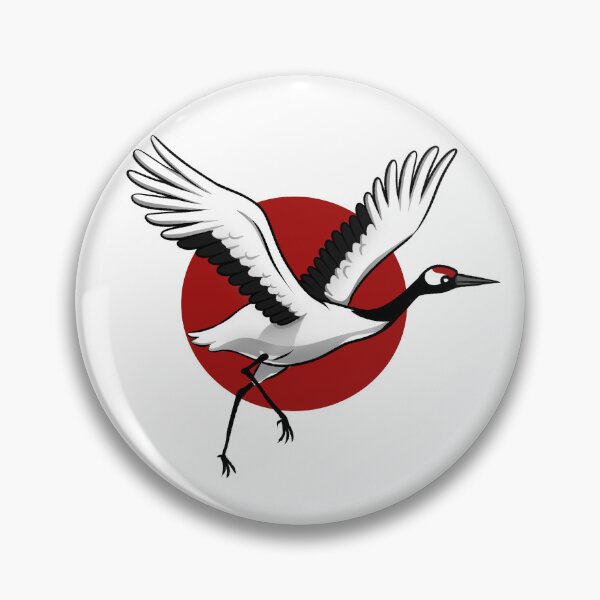 Item preview, Red-headed Japanese crane designed and sold by mtdessin.