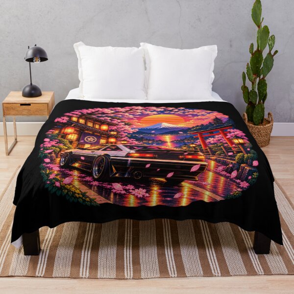 Item preview, Retro Japanese sunset with JDM sports cars designed and sold by Playful-Monster.
