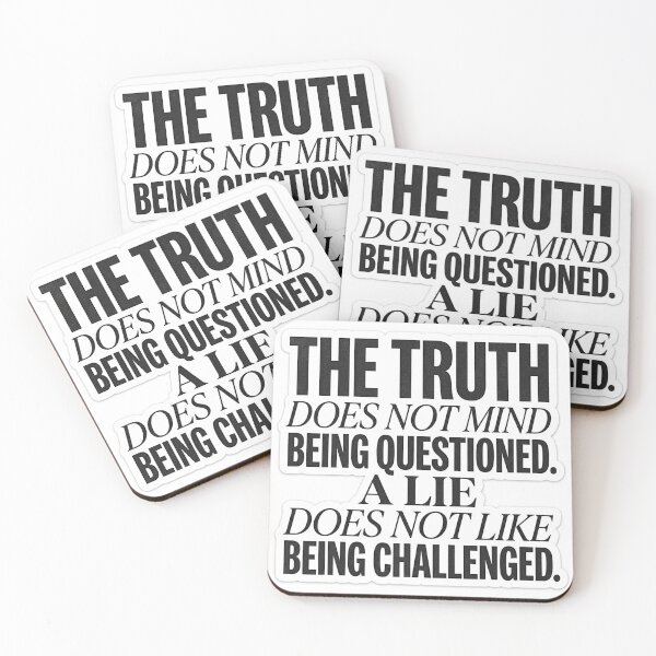 Item preview, Truth Does Not Mind Being Questioned Typography designed and sold by Plot Twist Supply.