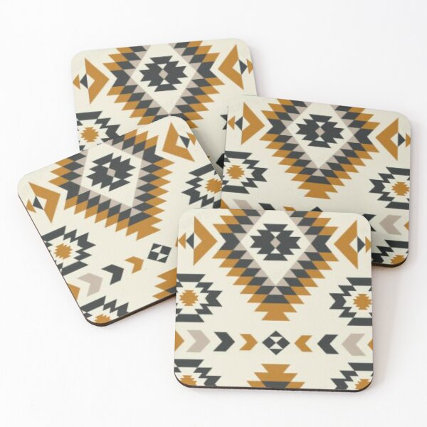 Item preview, Boho Tribal Geometric Pattern — Earthy Mustard Aztec Southwestern Vector Art designed and sold by LYAN-STORE.