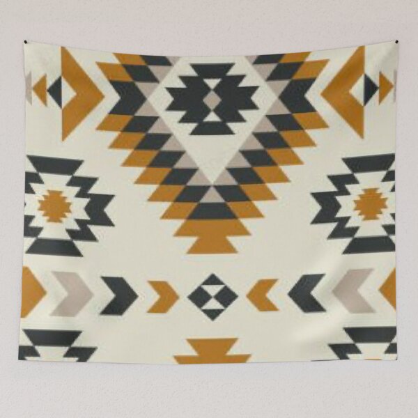 Item preview, Boho Tribal Geometric Pattern — Earthy Mustard Aztec Southwestern Vector Art designed and sold by LYAN-STORE.