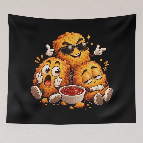 Item preview, Saucy Nugget Squad Funny Food designed and sold by Haji  Kamora.