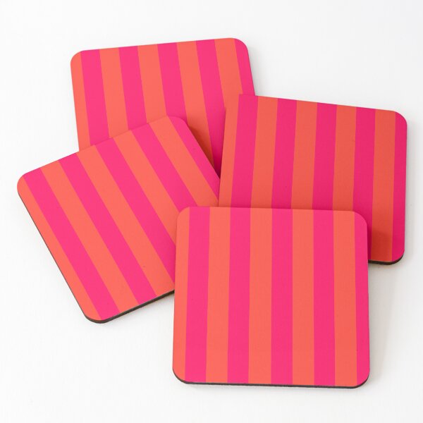 Item preview, Hot pink and orange vertical stripes pattern designed and sold by RishabhArts1.