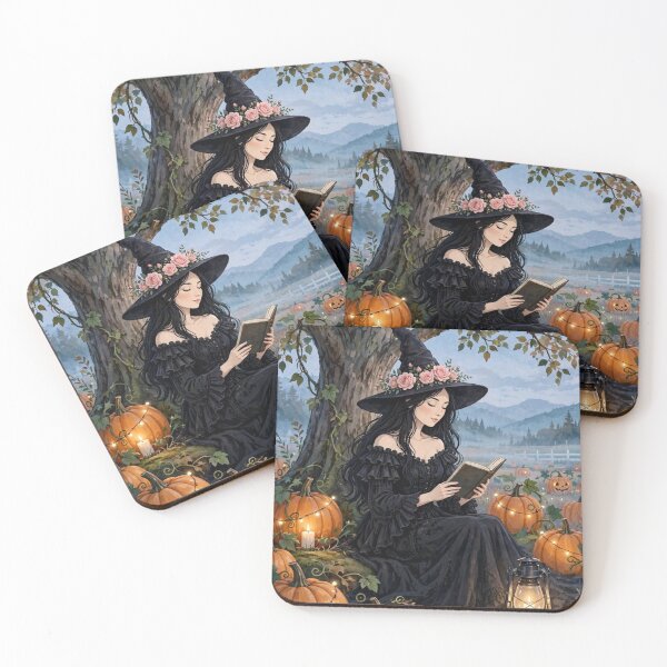 Item preview, The Witch Reading an Ancient Spellbook Beneath a Tree. designed and sold by DibujandoPorfa.