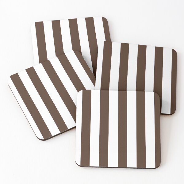 Item preview, Brown and white vertical stripes pattern designed and sold by RishabhArts1.