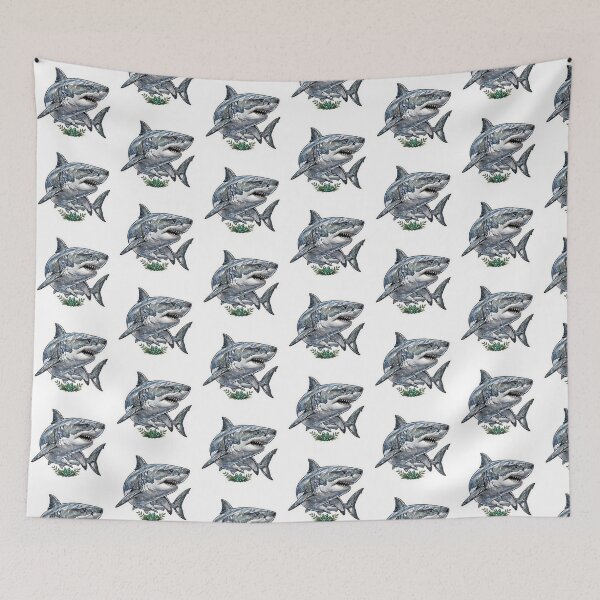 Item preview, Great White Shark Crystal Sticker - Steel Grey Shark Real Color designed and sold by Crystal Critters .