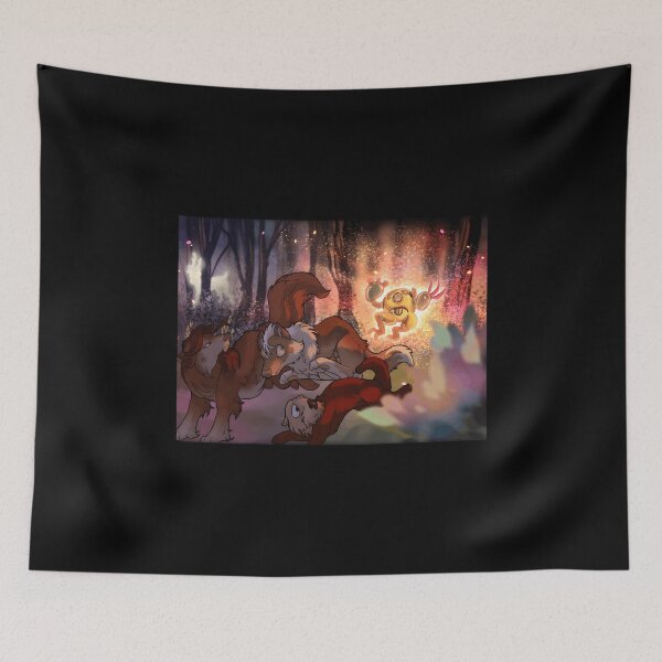 Item preview, Fantasy Forest Scene with Mystical Creature and Wolves designed and sold by fibiiistd.
