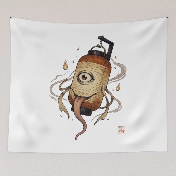 Item preview, Chochin Obake Halloween Lantern Ghost – Japanese Yokai Art designed and sold by kaxymax.