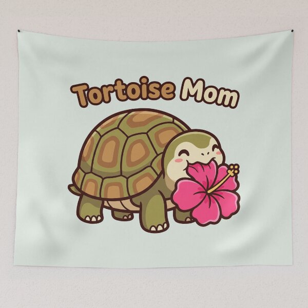 Item preview, Tortoise Mom, Cute Tortoise Eating Hibiscus designed and sold by Rariks.