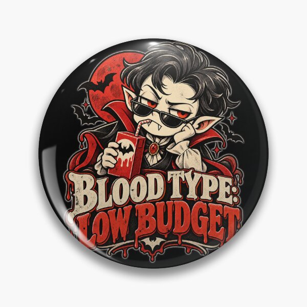 Item preview, Blood Type Low Budget Vampire Humor designed and sold by THAT-ONE-TEE.