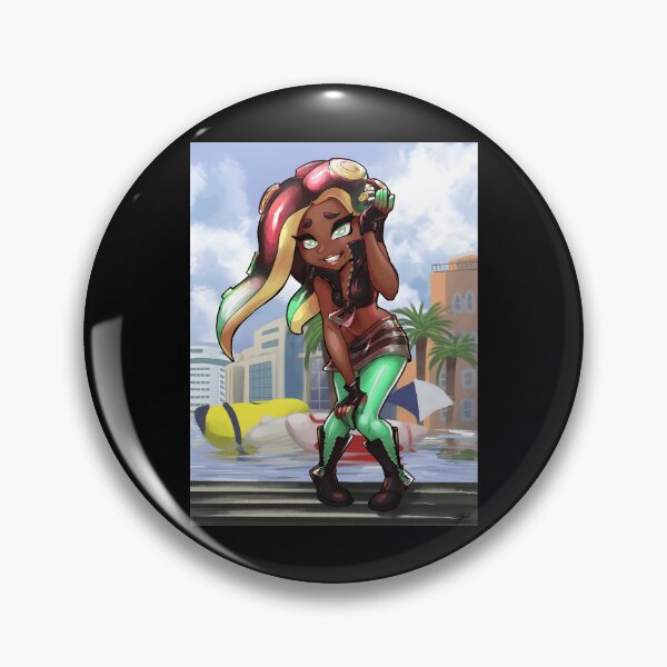 Item preview, Splatoon Marina Character Art with Urban Background designed and sold by fibiiistd.