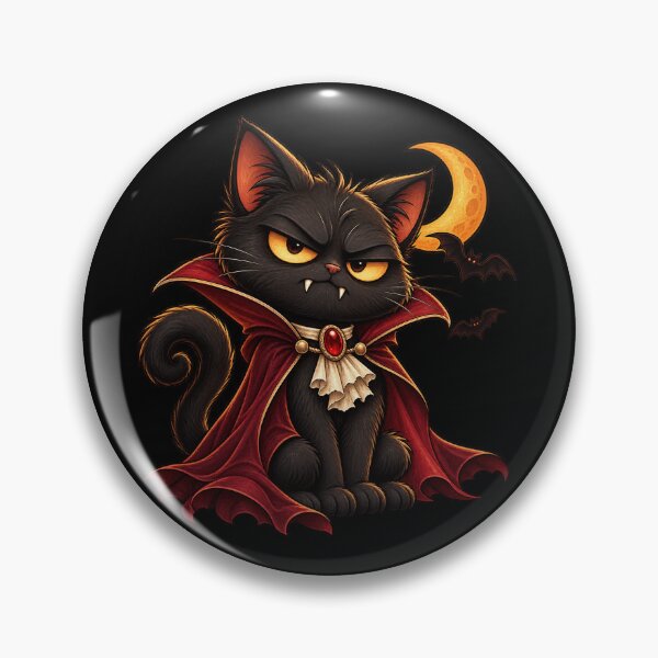 Item preview, Grumpy Vampire Cat Halloween Humor designed and sold by Haji  Kamora.
