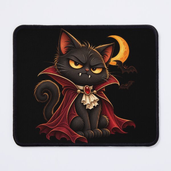 Item preview, Grumpy Vampire Cat Halloween Humor designed and sold by Haji Kamora.