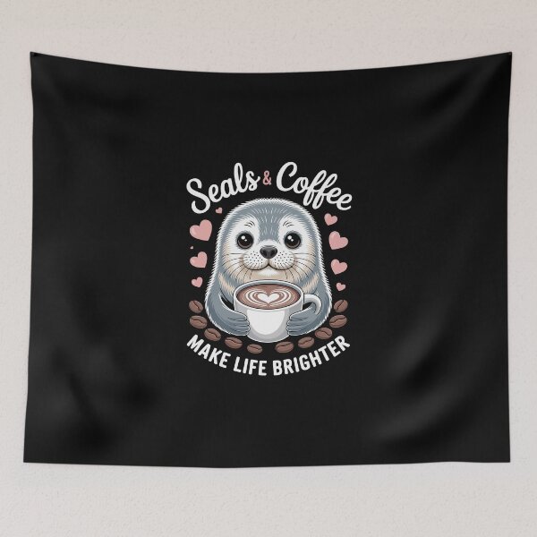 Item preview, SEALS & COFFEE MAKE LIFE BRIGHTER designed and sold by jkrphoto.