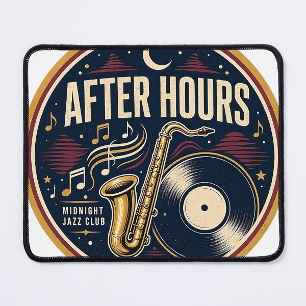 Item preview, After Hours Midnight Jazz Club - Vintage Saxophone & Vinyl Record Art designed and sold by Dogandesighn.