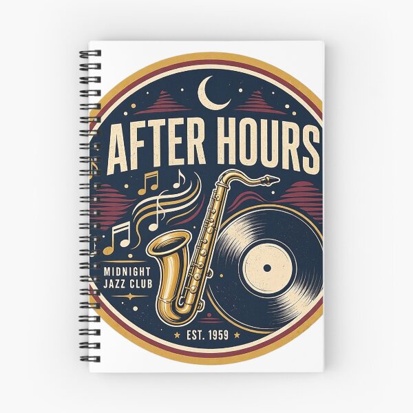 Item preview, After Hours Midnight Jazz Club - Vintage Saxophone & Vinyl Record Art designed and sold by Dogandesighn.