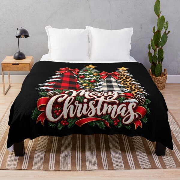 Item preview, Festive Christmas Trees with Merry Christmas Message designed and sold by rafaeltto.