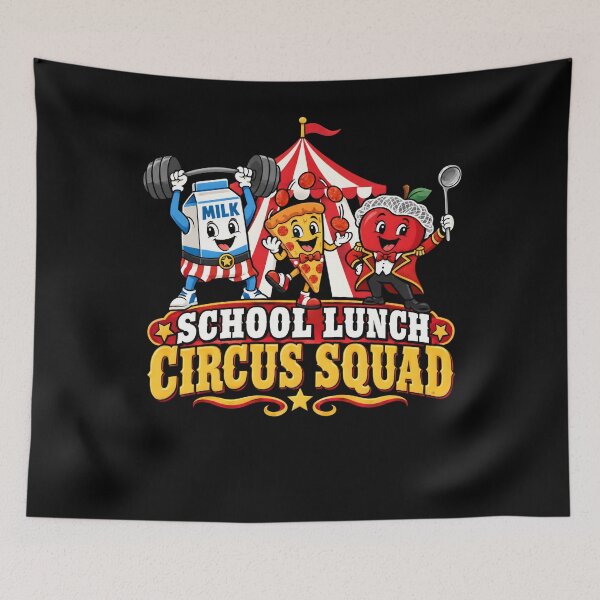 Item preview, School Lunch Circus Squad Cafeteria Nutrition Fruit Veggie designed and sold by clothesy7.