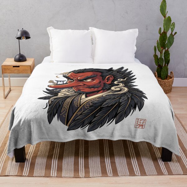Item preview, Tengu Japanese Yokai Demon – Red Face Raven Spirit Art designed and sold by kaxymax.