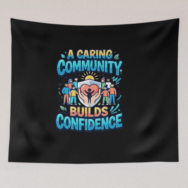 Item preview, Caring Community Builds Confidence Support Design Oregon School designed and sold by AmeliaShirts.